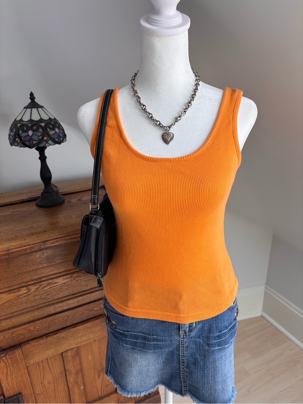 Hechter Jeans Ribbed Tank 🧡